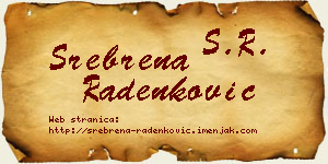 Srebrena Radenković vizit kartica